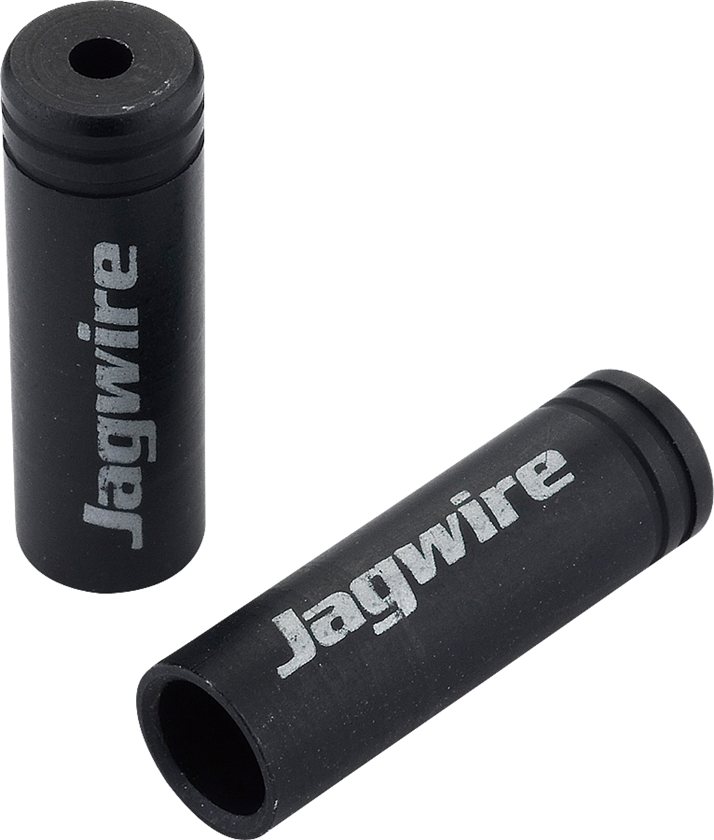 2 Black Aluminium end caps by Jagwire for 4,5 mm Bowden Cable Sheath